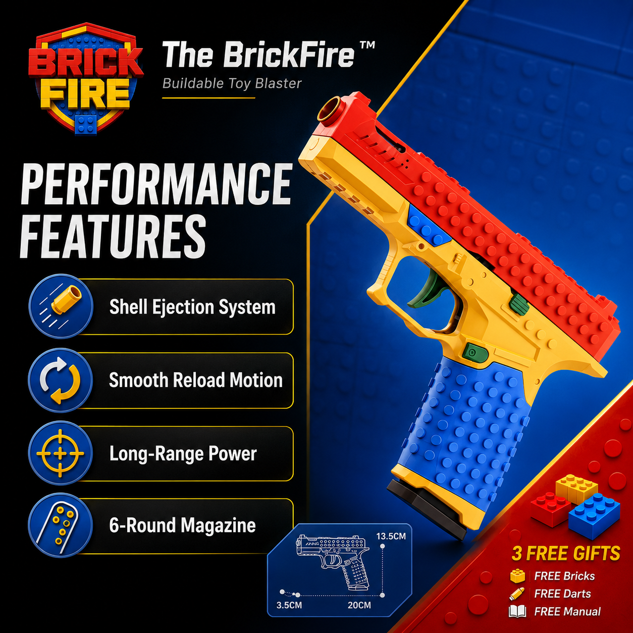 BlockShot™ Blaster — by The BrickFire™